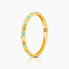 Blue & Gold Bubble Enamel Bangle