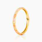 Pastel Pink & Orange Bubble Enamel Bangle