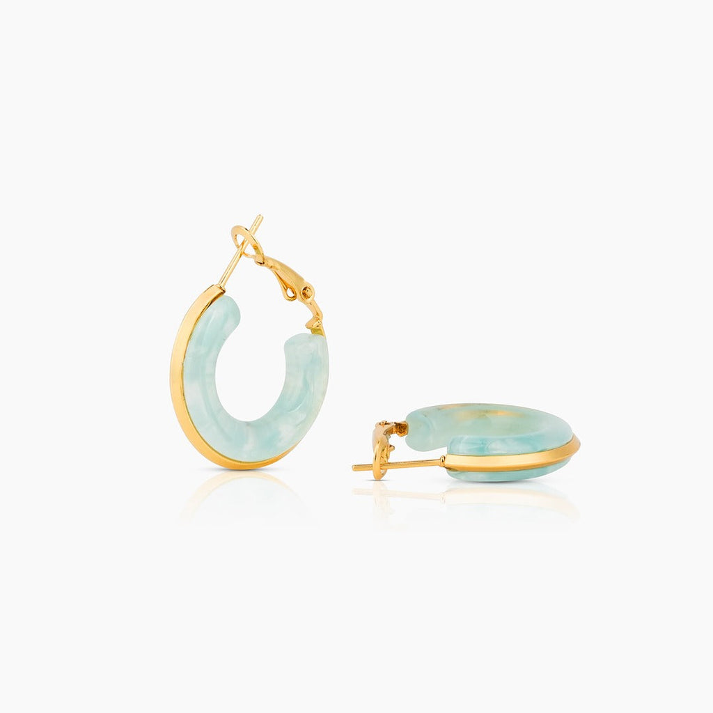 Dreamy Blue Hoop Earrings