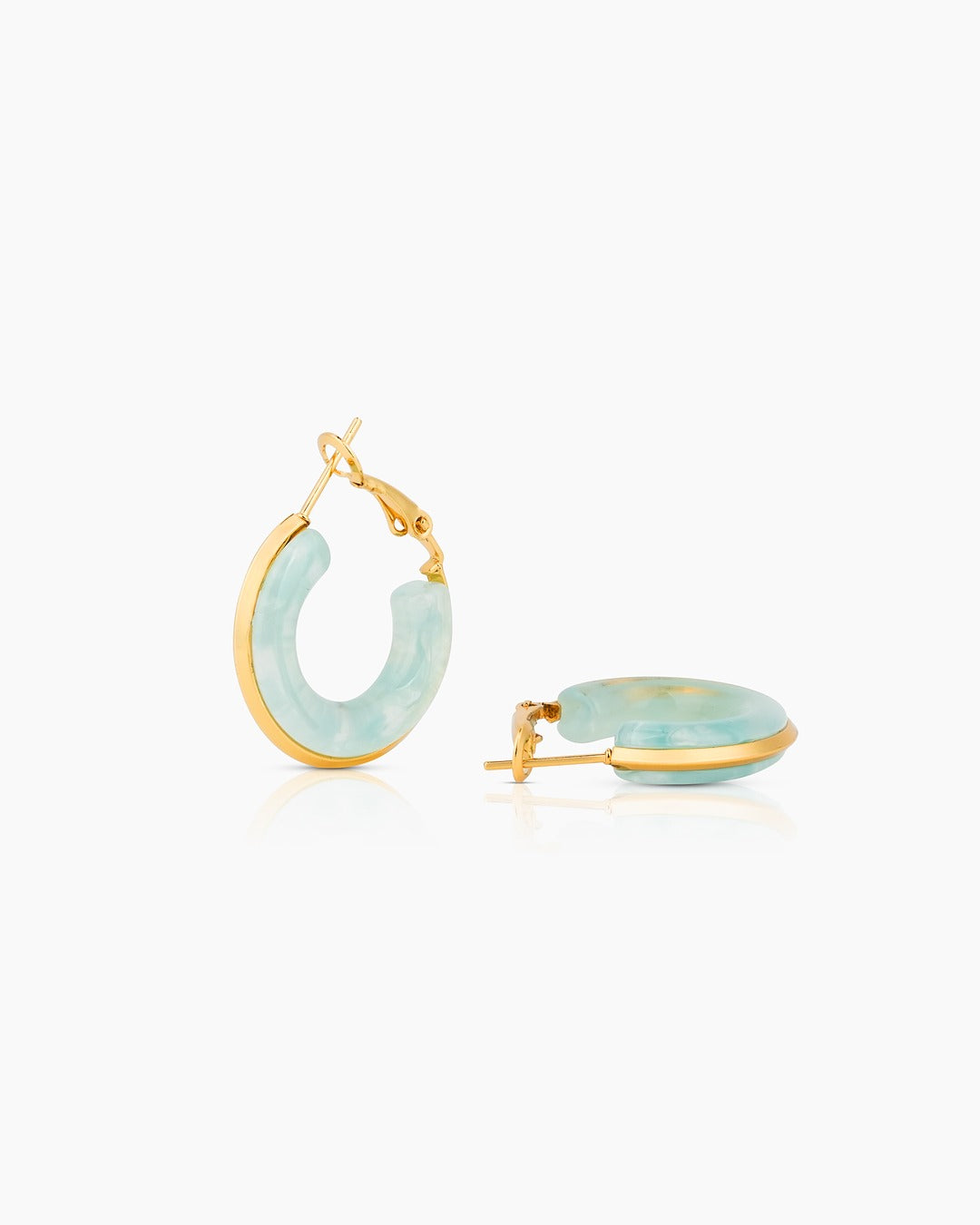 Dreamy Blue Hoop Earrings