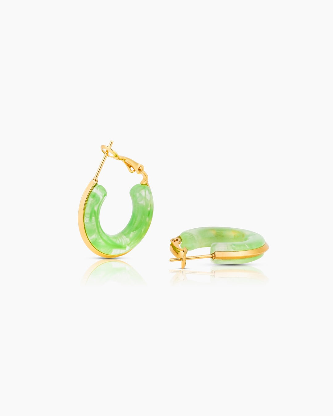Sage Green Hoop Earrings