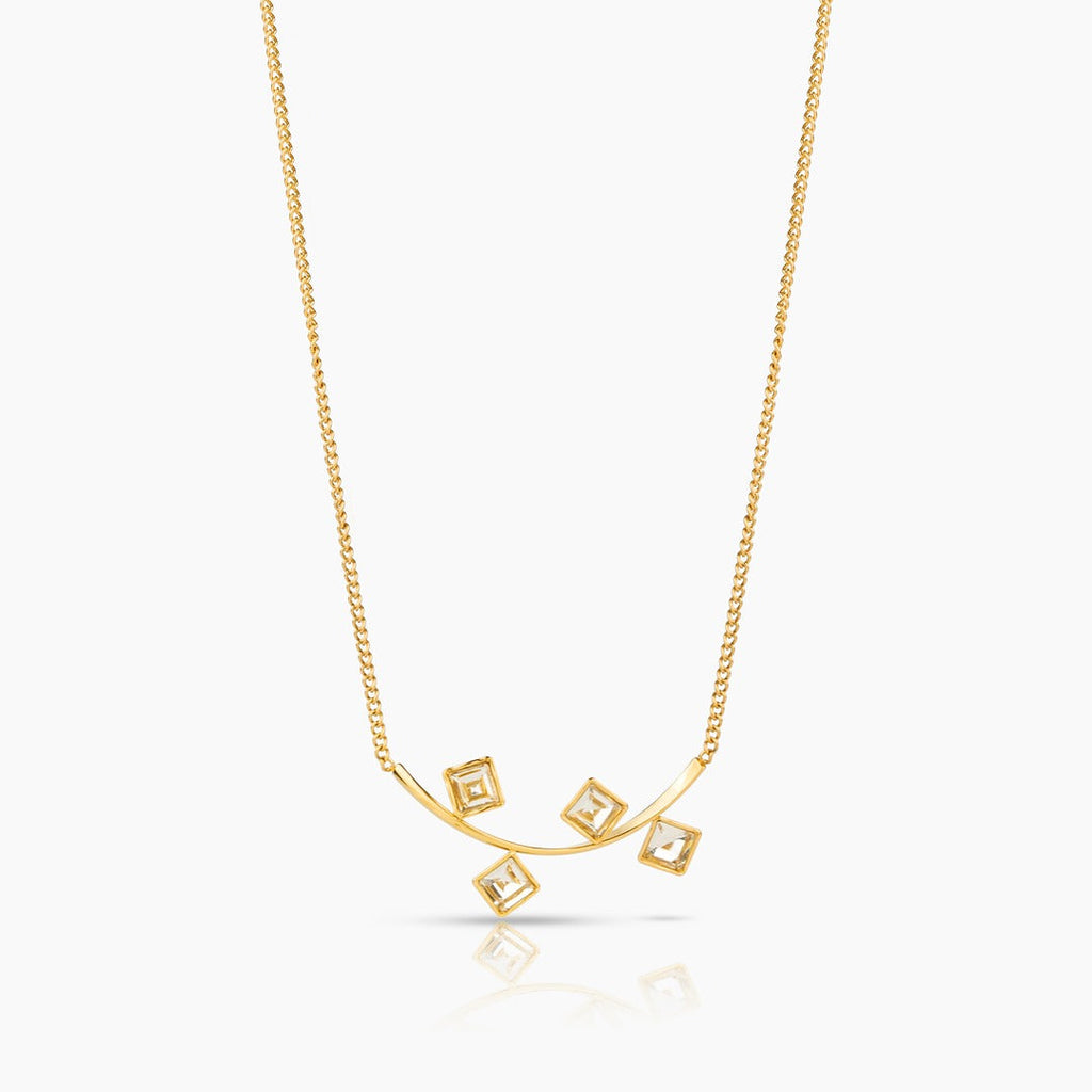 Delicate Square Diamond Necklace