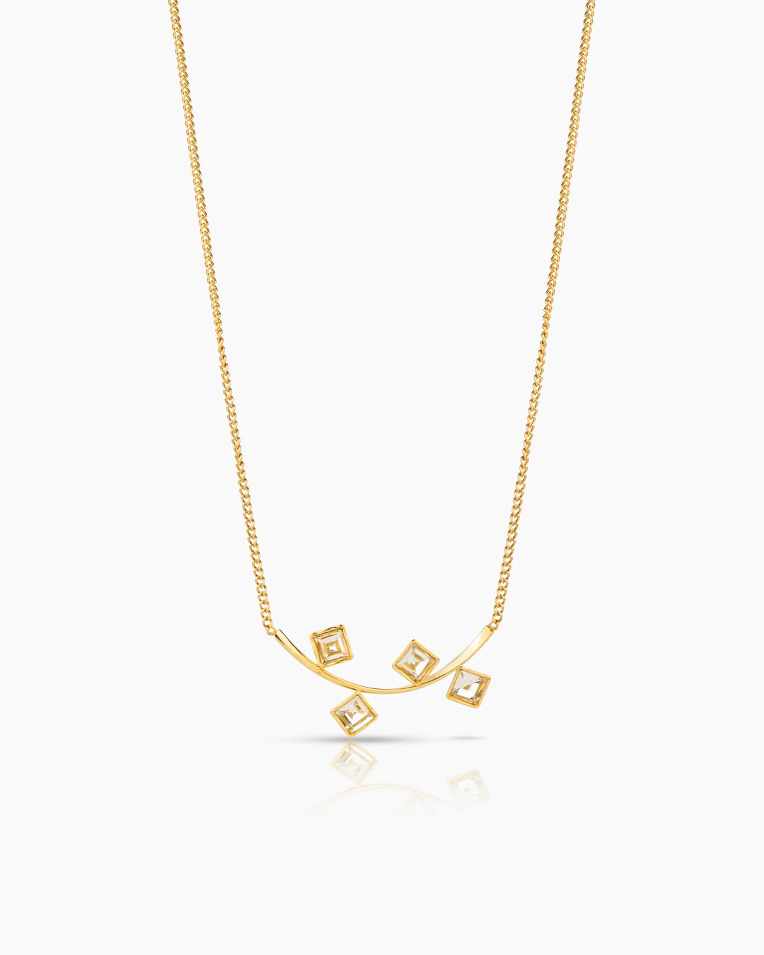 Delicate Square Diamond Necklace