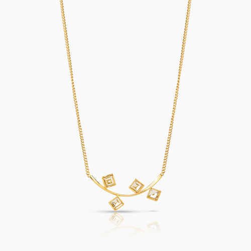 Delicate Square Diamond Necklace