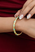 Blue & Gold Bubble Enamel Bangle
