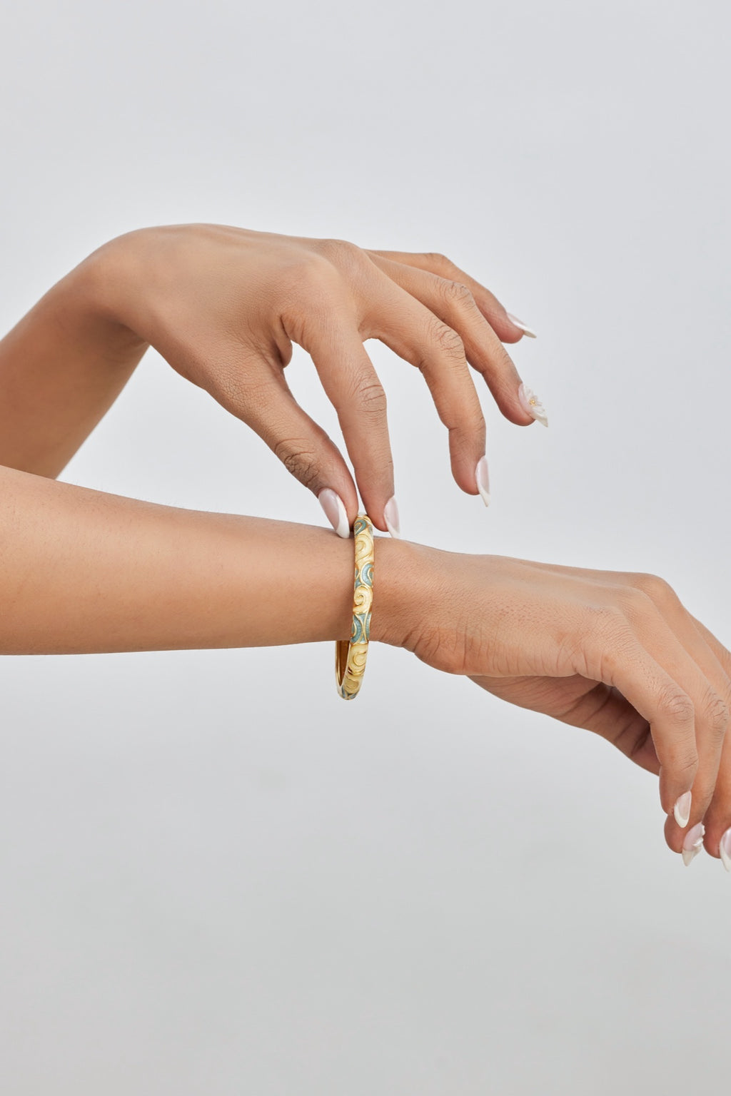 Blue & White Enamel Bangle