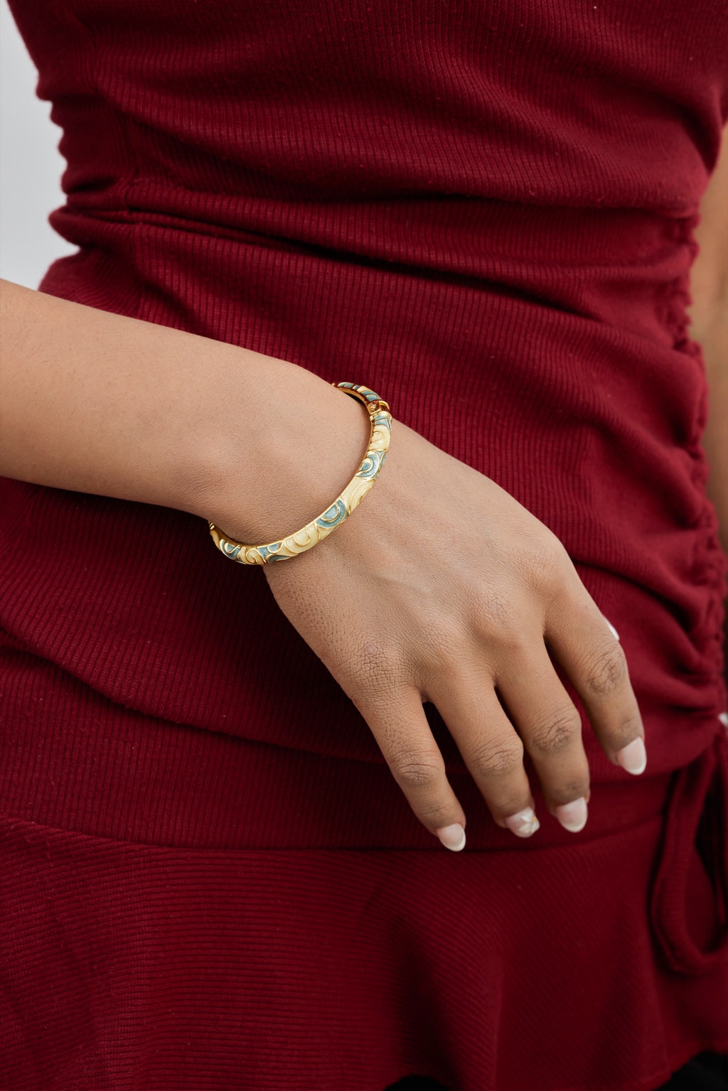 Blue & White Enamel Bangle