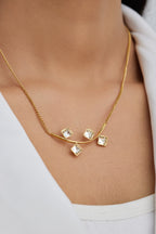 Delicate Square Diamond Necklace