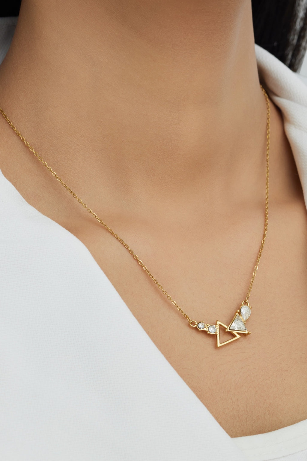 Delicate Triangle Diamond Necklace