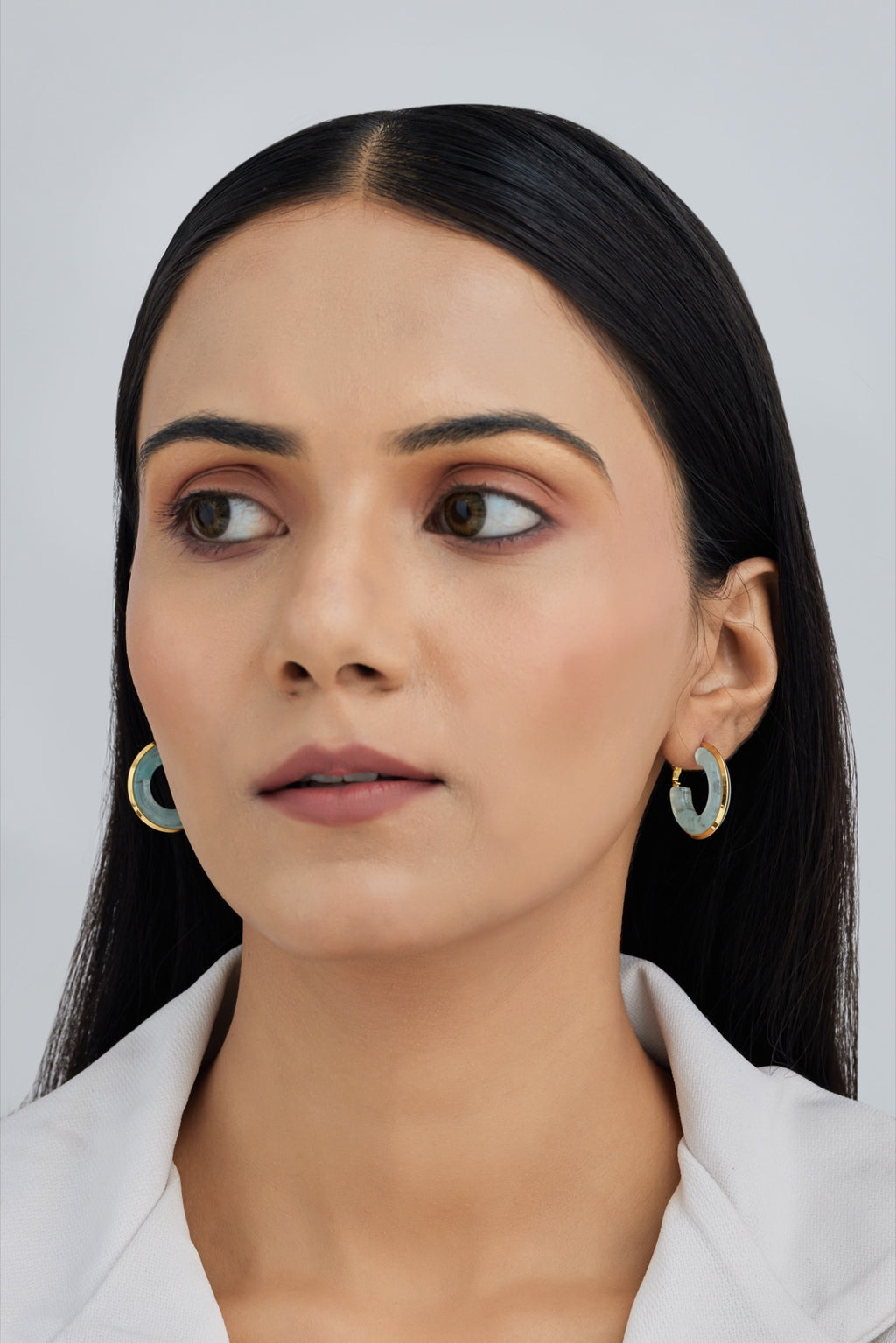 Dreamy Blue Hoop Earrings