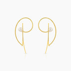Gold Plated Abstract Earrings