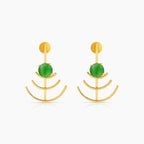 Gold Plated Ripple Earrings