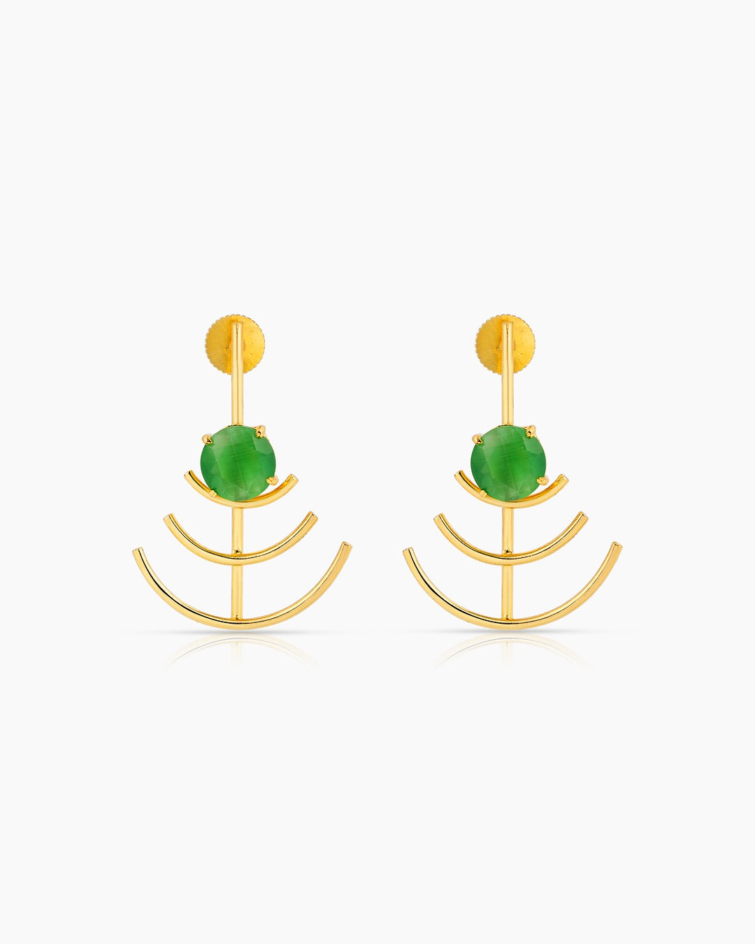 Gold Plated Ripple Earrings