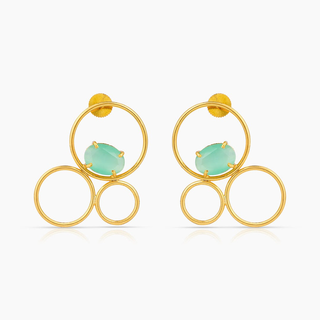 Gold Plated Interlocked Earrings