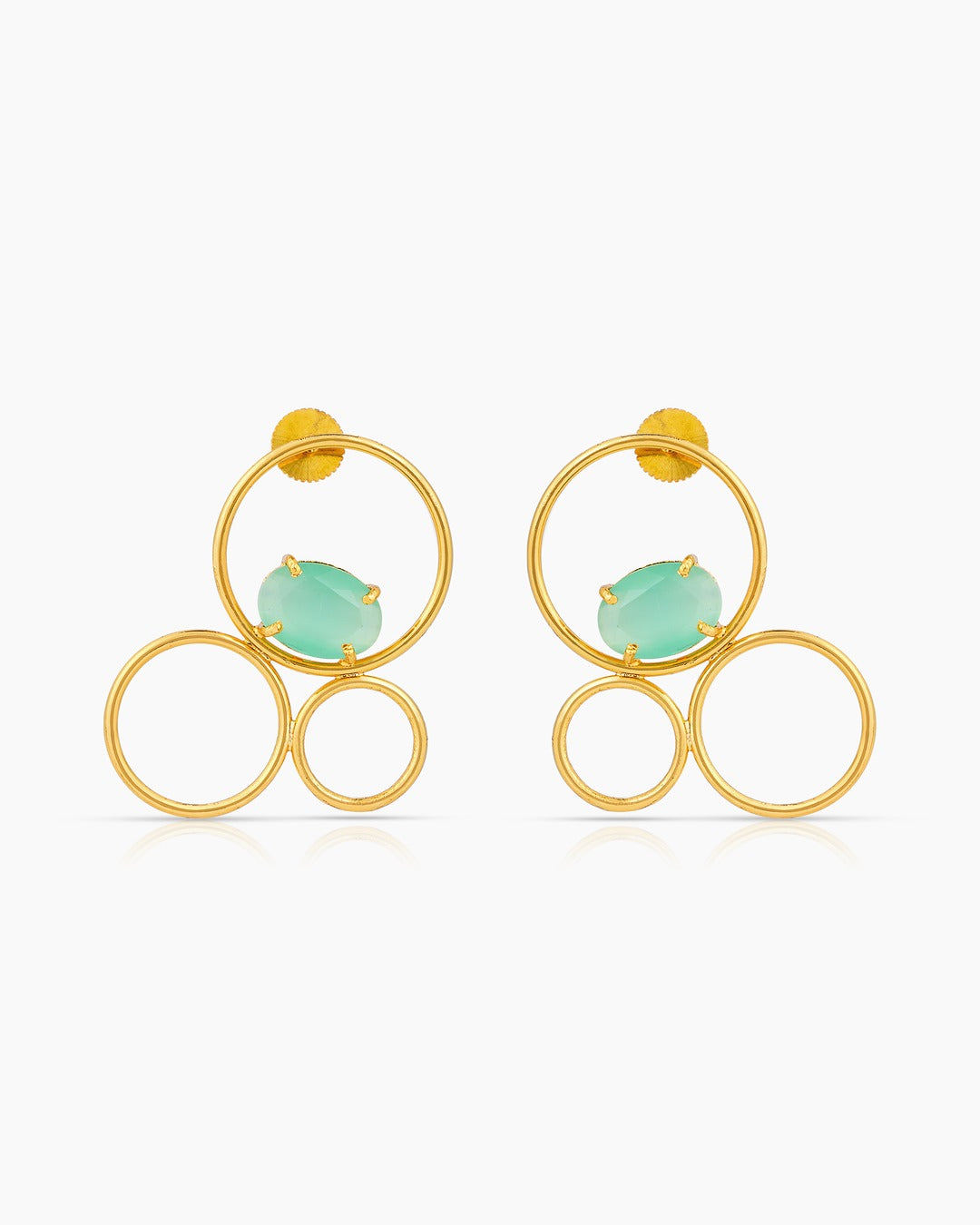 Gold Plated Interlocked Earrings