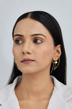 Gold Plated Abstract Earrings