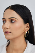Gold Plated Abstract Earrings
