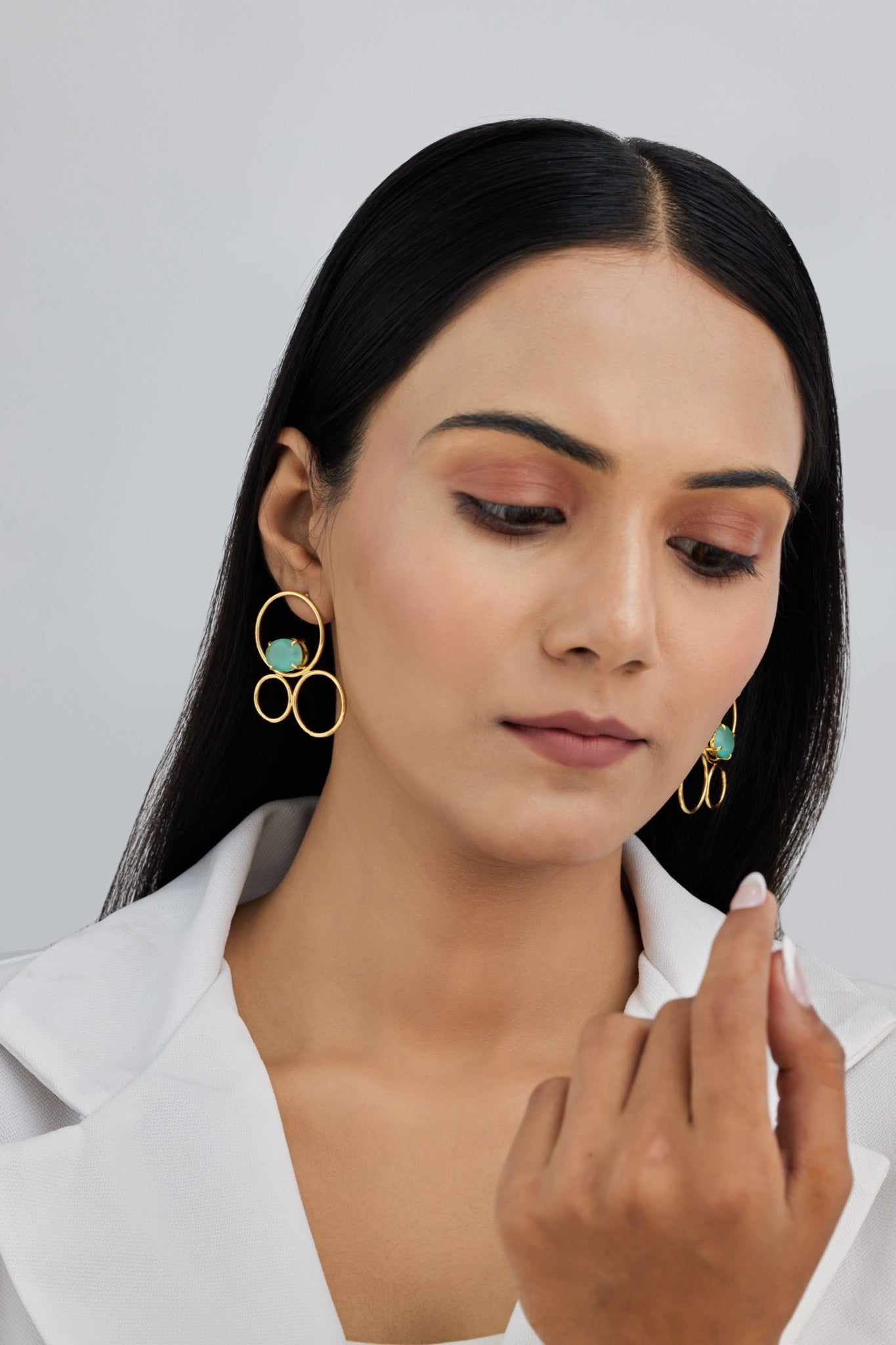 Gold Plated Interlocked Earrings