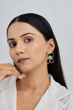 Gold Plated Interlocked Earrings