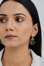 Gold Plated Ripple Earrings