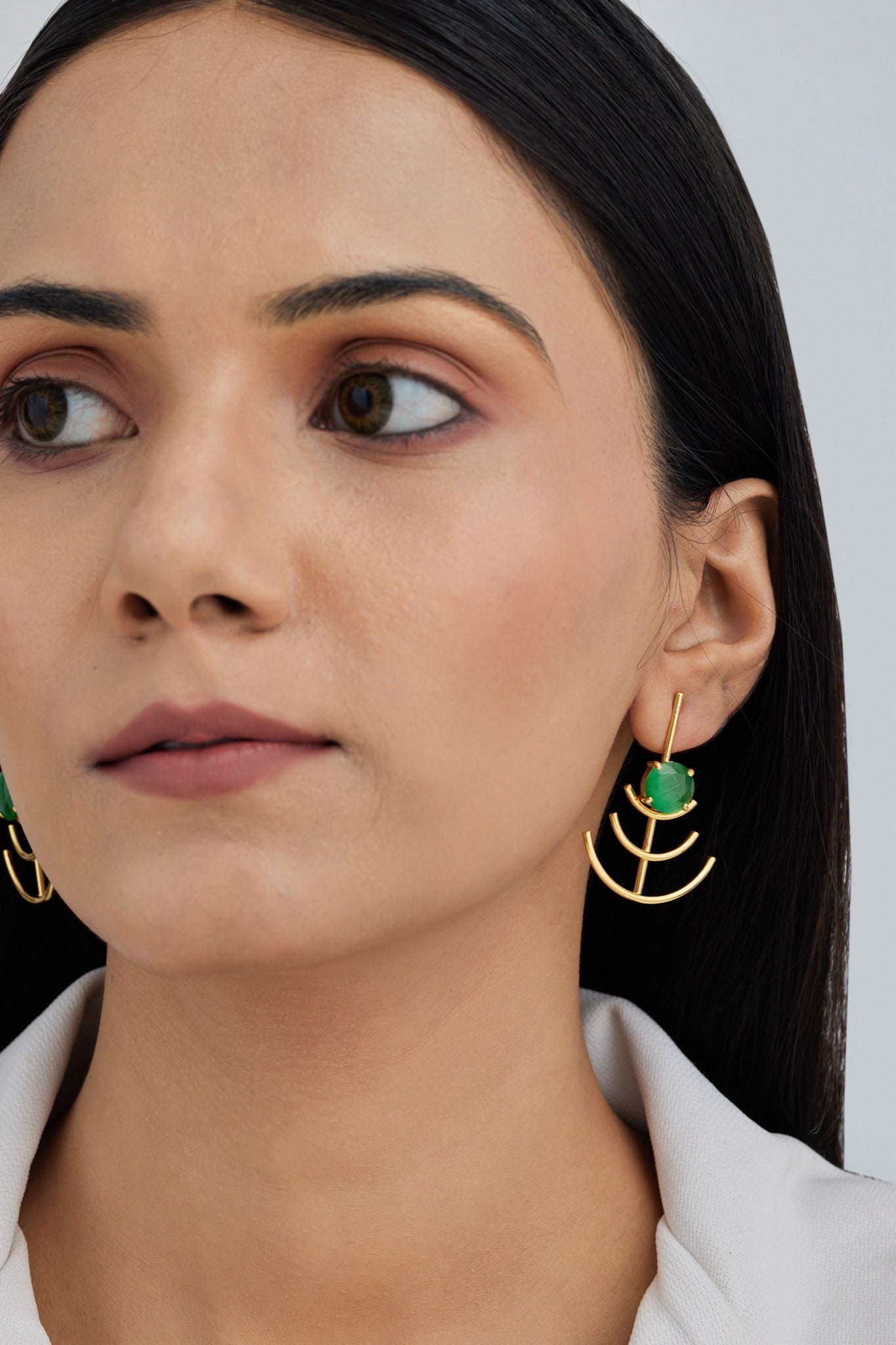 Gold Plated Ripple Earrings