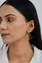 Gold Plated Ripple Earrings