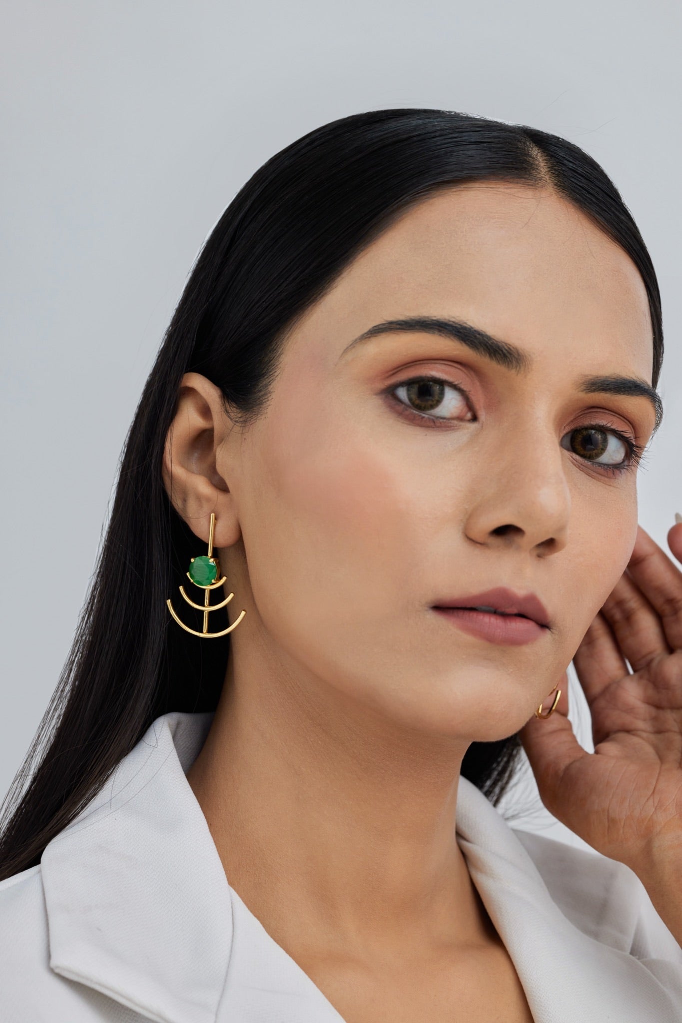 Gold Plated Ripple Earrings