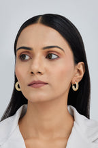 Korean style Pearl Hoop Earrings