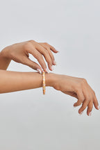 Pastel Pink & Orange Bubble Enamel Bangle
