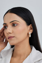 Pearl Curved Earrings