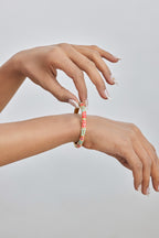 Pink & Blue Wave Enamel Bangle