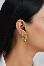 Sage Green Hoop Earrings